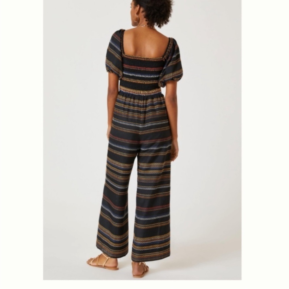 Anthropologie Hutch Sunset Embroidered
Jumpsuit Outfit Puff Sleeve Boho - Picture 7 of 8